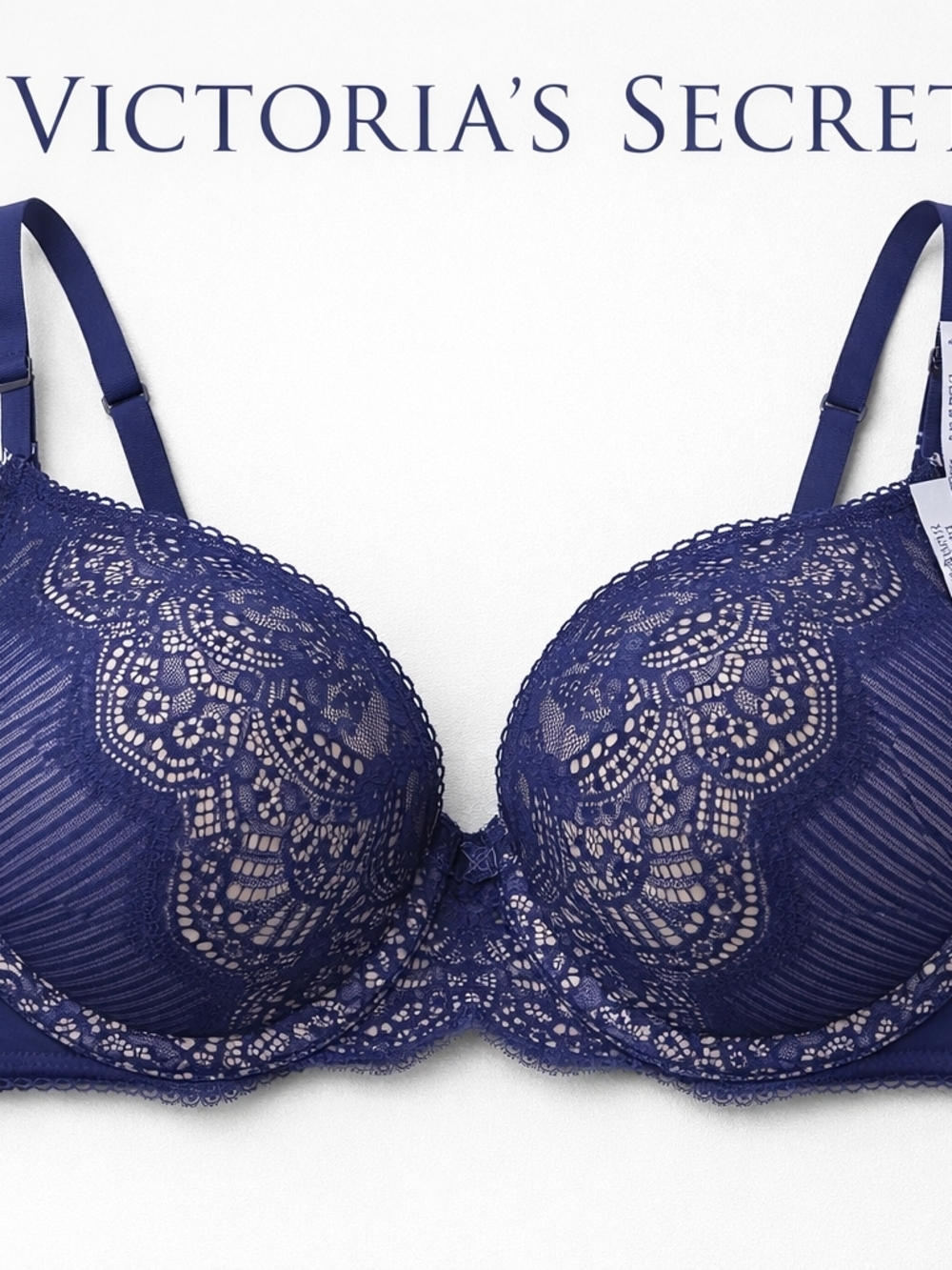 Victoria's Secret Deep Blue Lace Push-Up Bra Bundle SET $120 FOR ALL 4 38DD